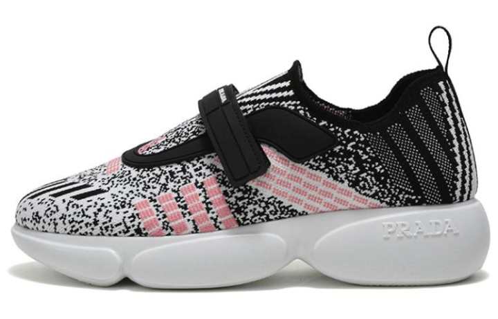 PRADA PRADA Cloudbust Fabric Breathable Low top Sports Casual Shoes Women's Pink White