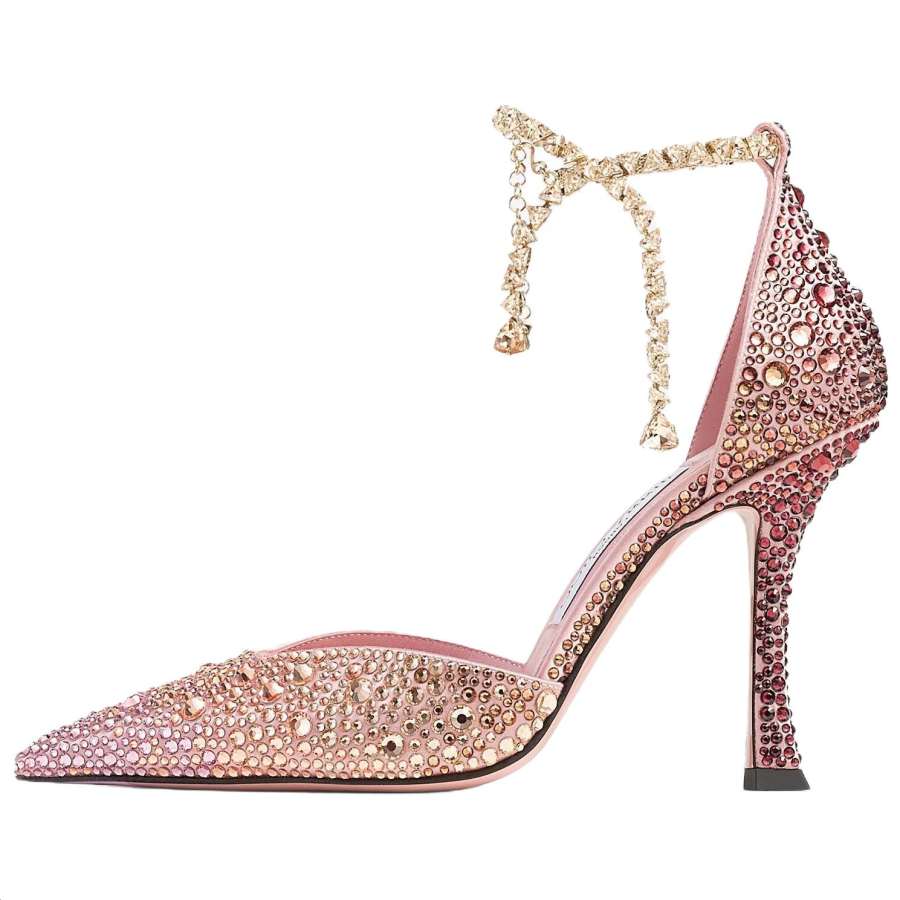 Jimmy Choo Stevie Slim Heel High Heels 10cm Women's Blush Color