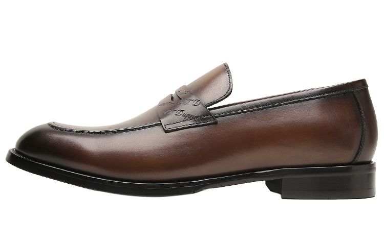 S.T.Dupont S. T.DUPONT Cow Leather Loafers Men's Coffee