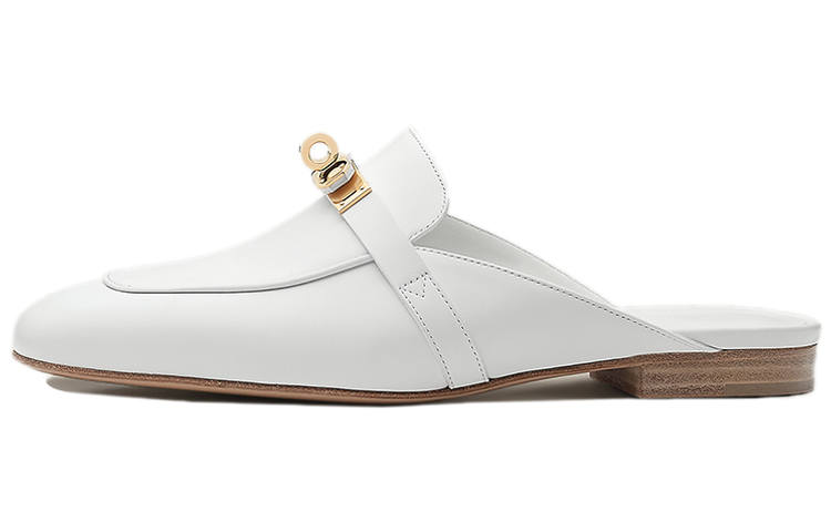 HERMES HERMES Oz Closed Toe Slippers Women's White