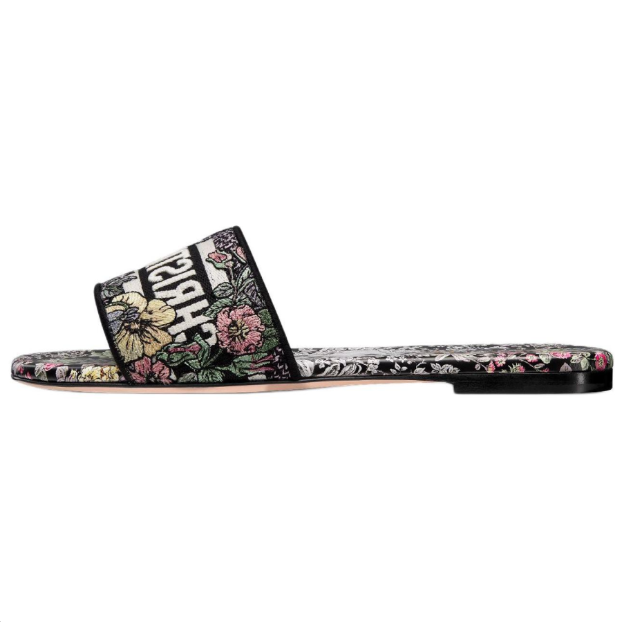 DIOR DIOR Dway Rubber Slide Slippers Women's Black