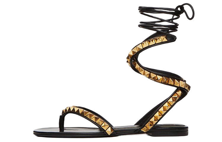 Valentino Rockstud One Strap Sandals Women's Black