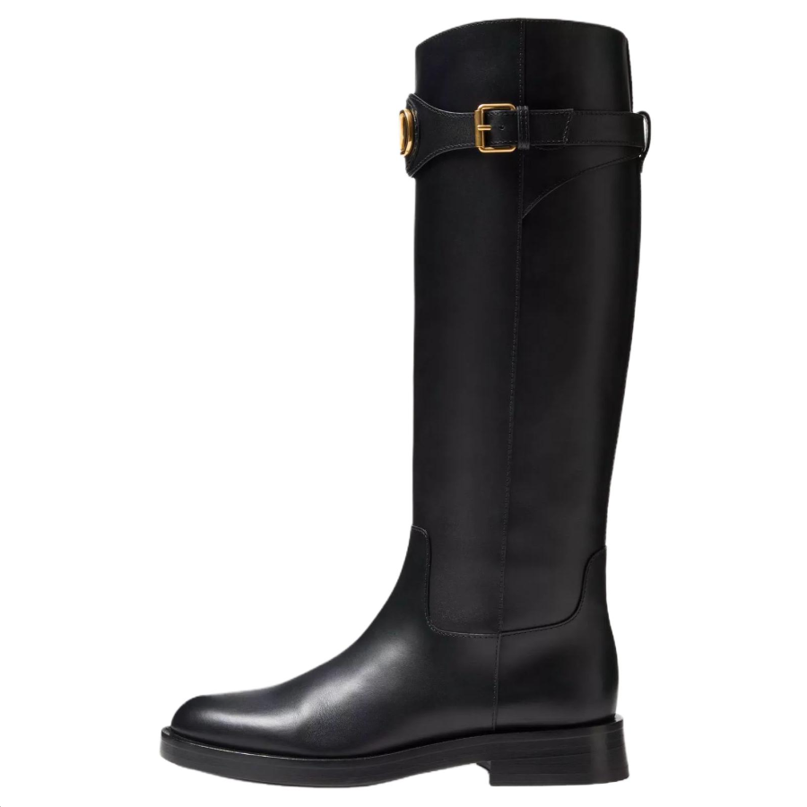 Valentino VLogo Signature GARAVANI Knee high Boots 3cm Women's Black
