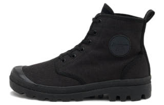 Maison Kitsune Lace Up High top Stylish Skateboarding Shoes Unisex Black