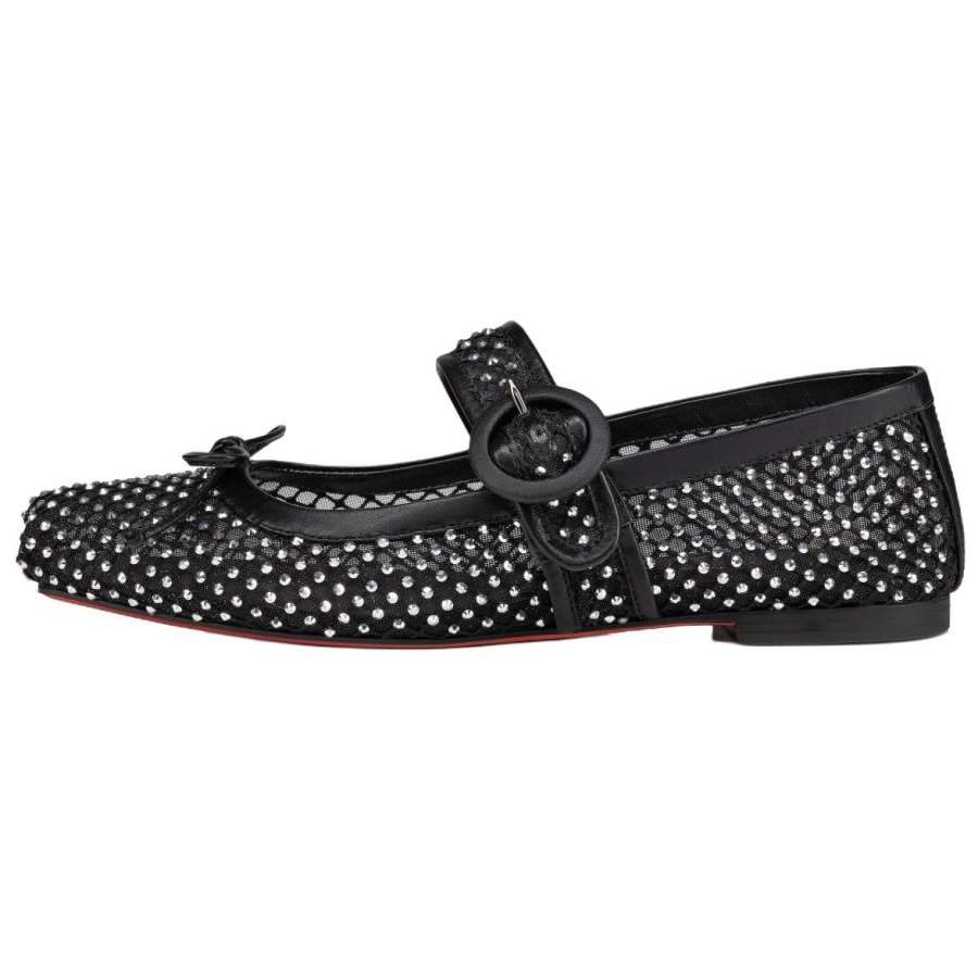 Christian Louboutin Mamastrapitina Bow Detailed Flat Shoes Women's