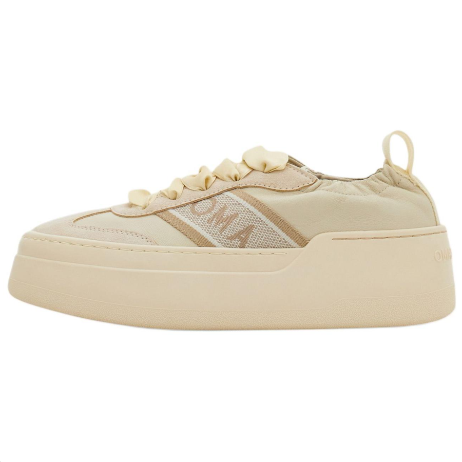 FERRAGAMO Leather Low top Casual Shoes Women's Beige