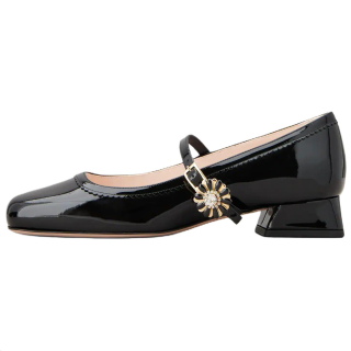 Roger Vivier Tres Vivier Chunky Heel Mary Jane Shoes 2.5cm Women's Black