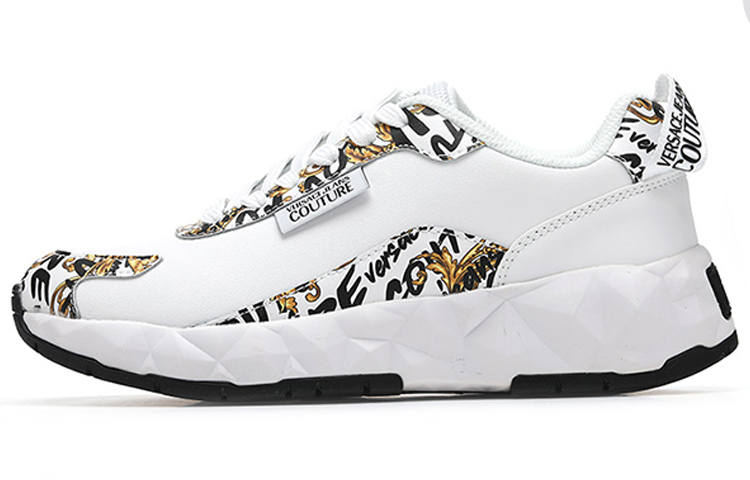 VERSACE JEANS COUTURE Leather Low top Sports Casual Shoes Women's White