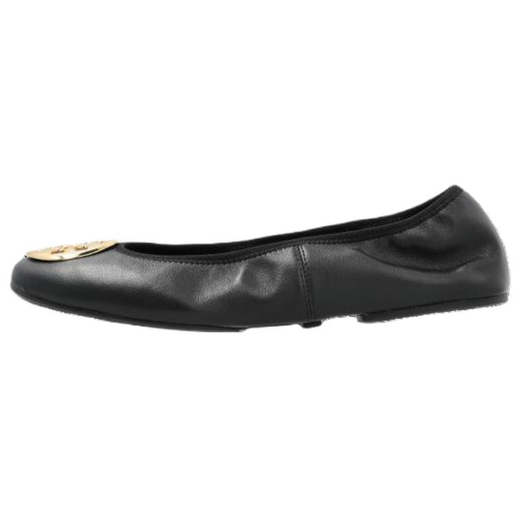 TORY BURCH Logo plaque Leather Ballet Flats Women's