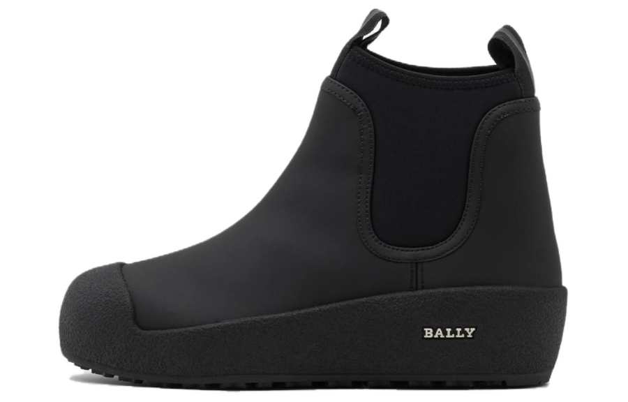 BALLY Cow Leather Short Chelsea Boots 3cm Women's Black