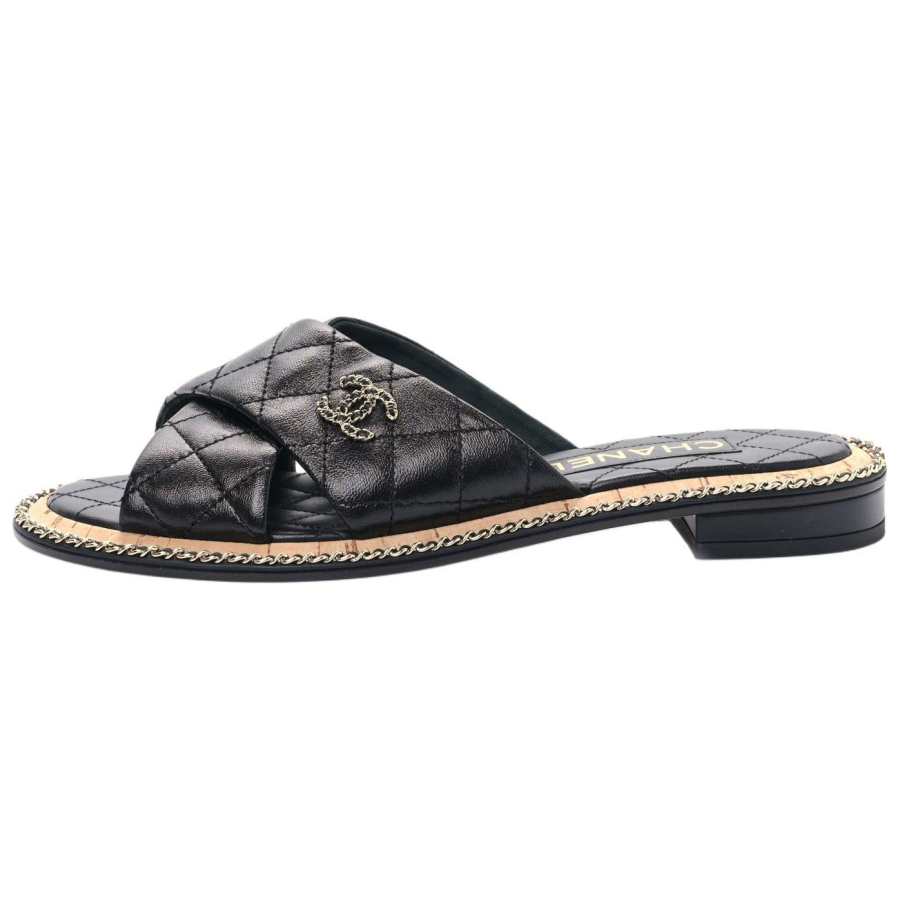 CHANEL CHANEL Slide Slippers Women's Black