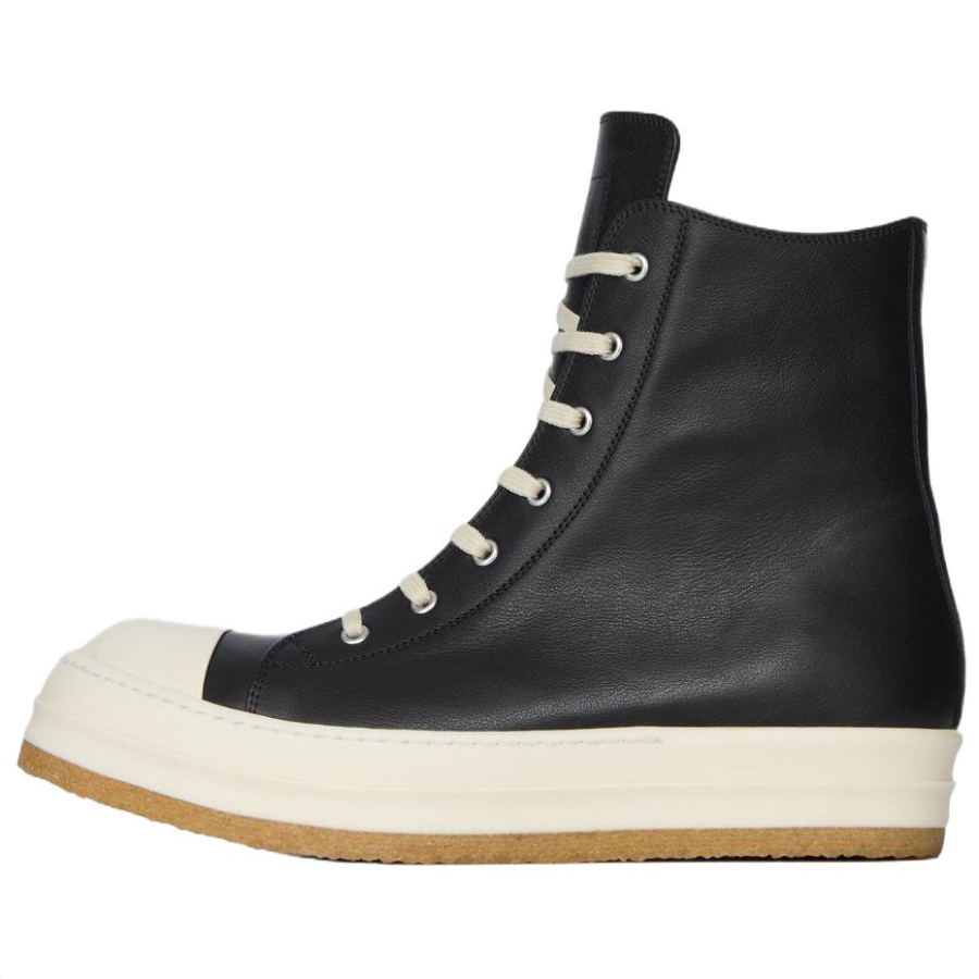 RICK OWENS RICK OWENS/RO CONCORDIANS Cow Leather High top Skateboard Shoes Women's Black