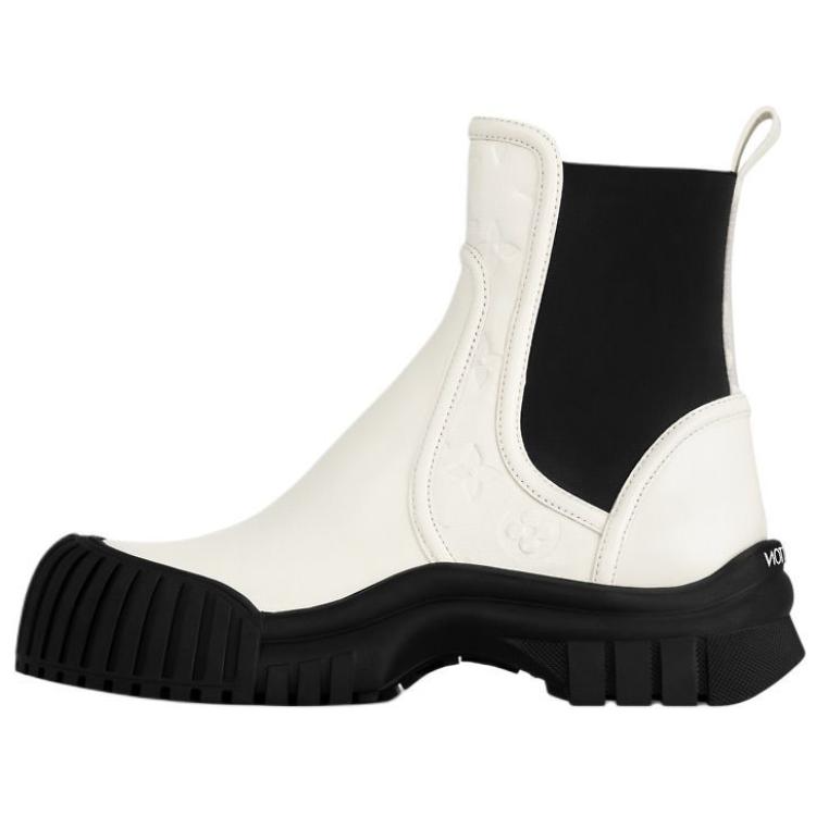 LOUIS VUITTON LOUIS VUITTON Ruby Short Chelsea Boots Women's Beige
