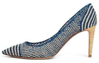 Ralph Lauren Collection Armissa Slim Heel High Heels 8cm Women's Beige Blue