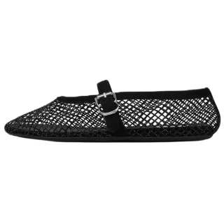 Alaia Flat Mary Jane Shoes Women's Black