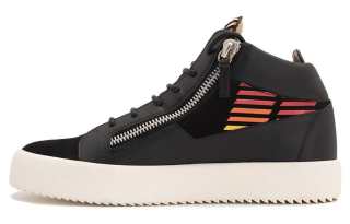 Giuseppe Zanotti Giuseppe Zanotti/GZ Leather High top Skateboard Shoes Men's Black