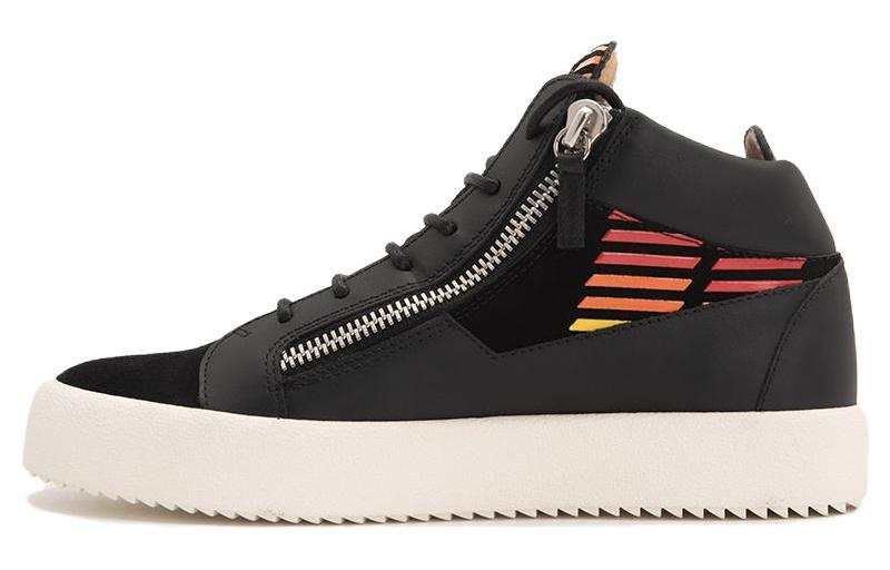 Giuseppe Zanotti Giuseppe Zanotti/GZ Leather High top Skateboard Shoes Men's Black