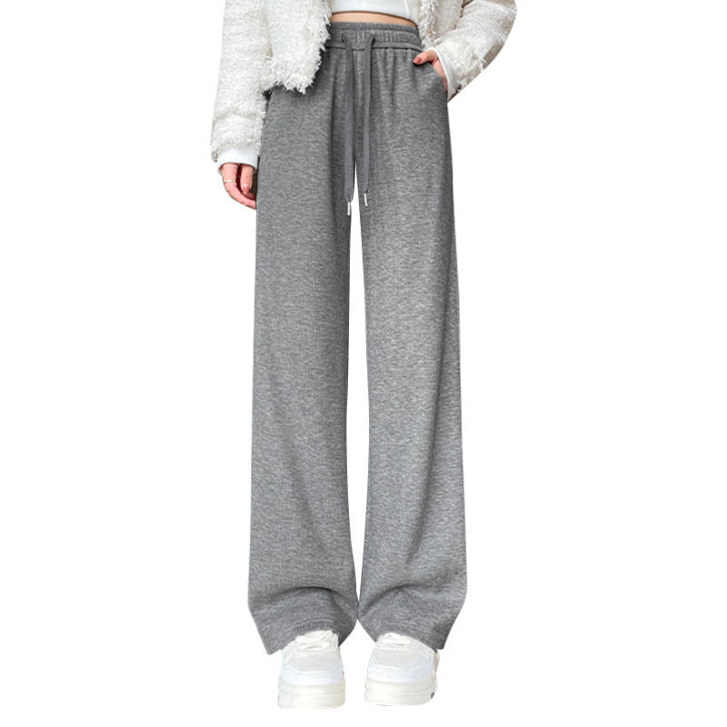MIIOW Casual Pants Women's Thickened Straight Fit Pants