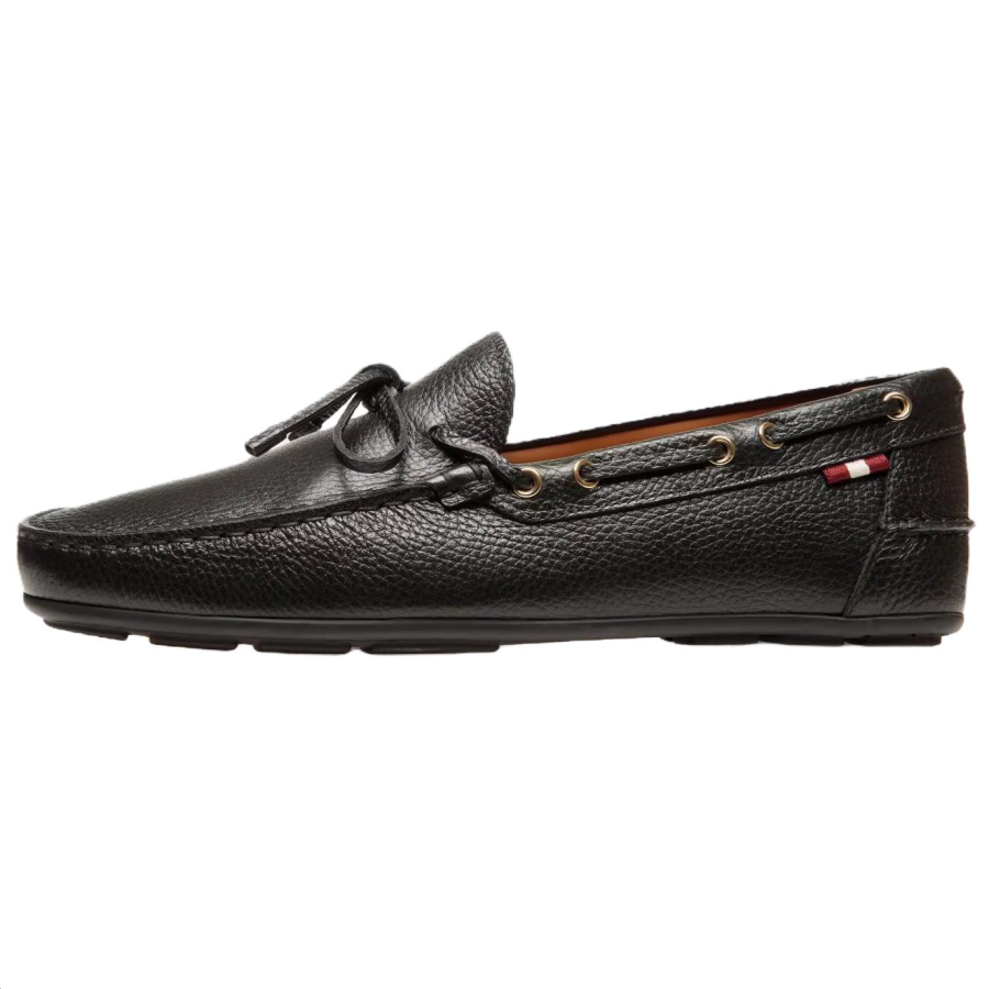 BALLY Driver Clay Calfskin Casual Shoes Men's Black