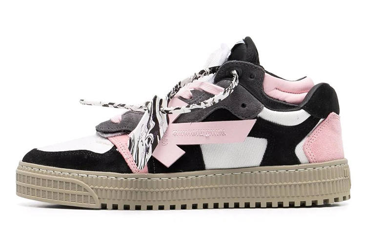 OFF-WHITE OFF WHITE Low top Stylish Skateboarding Shoes Women's Black Pink