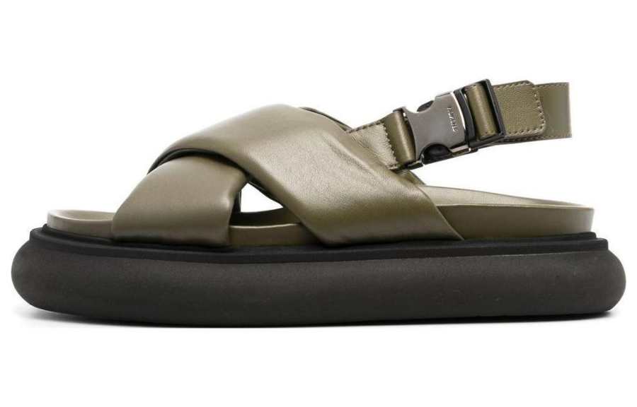Moncler Moncler Crossover-strap Leather Sandals
