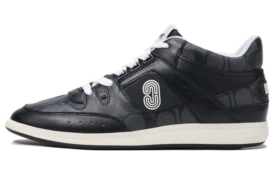 COACH Canvas Low top Stylish Skateboarding Shoes Men's Black