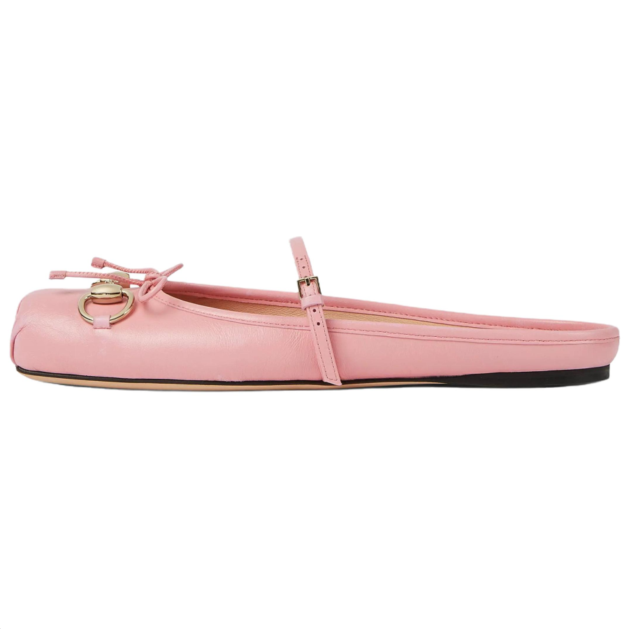 GUCCI Horsebit Closed Toe Slippers Women's Fuchsia