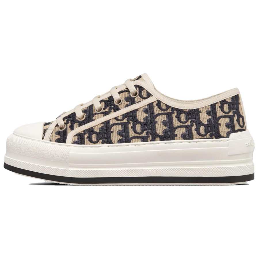 DIOR Walk'n'Dior Low top Canvas Shoes Women's Dark Blue