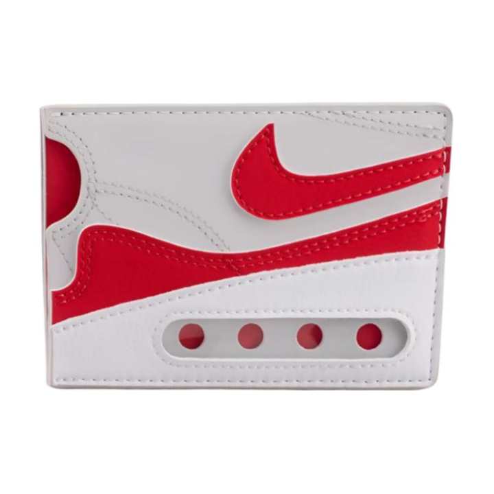 Nike Nike Nylon Card Holder Unisex Light Gray & White & University Red