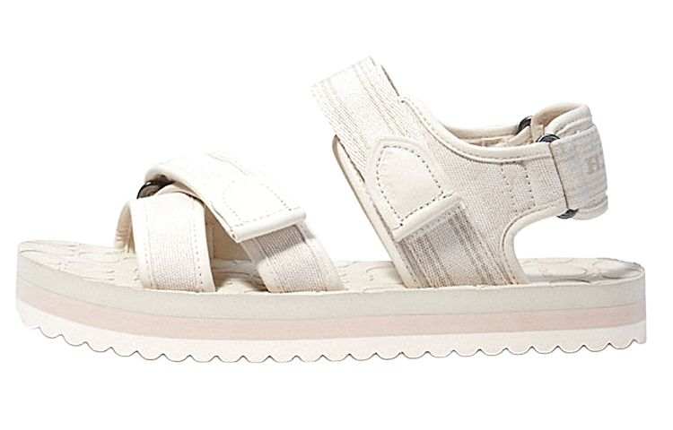 COACH COACH Leather Beach Sandals Men's White