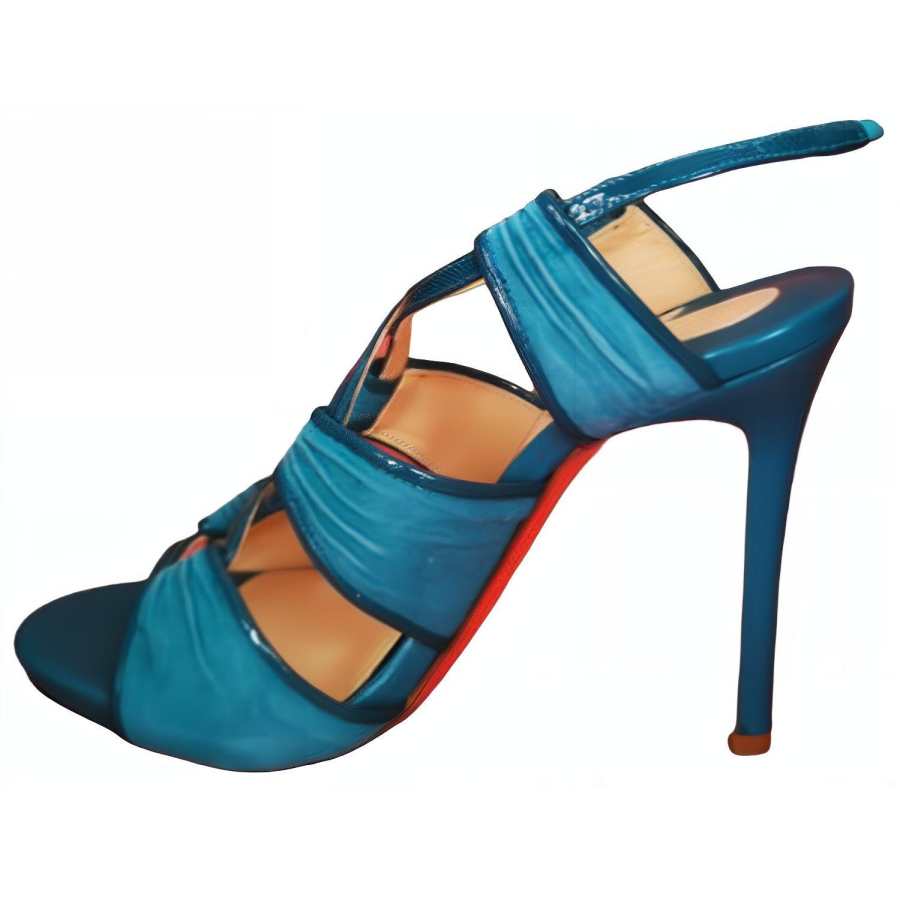 Christian Louboutin CL Hanuta One Strap Sandals 12cm Women's Blue