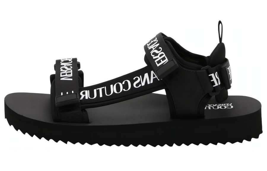 VERSACE JEANS COUTURE Beach Sandals Men's Black