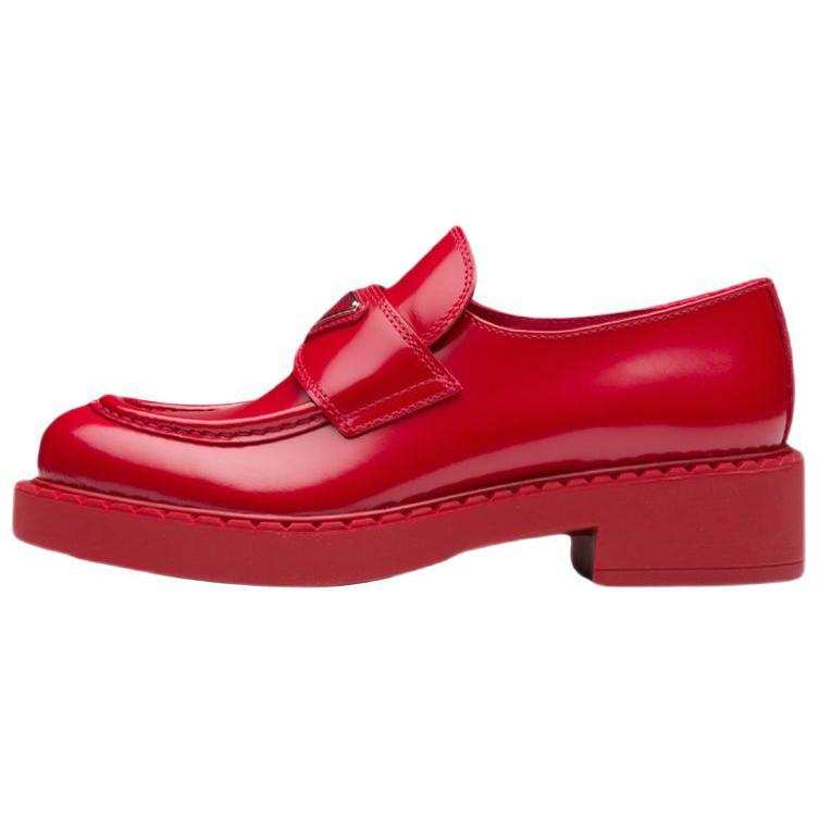 PRADA PRADA Chocolate Leather Casual Shoes Women's