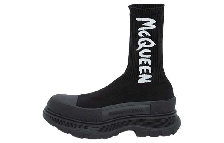 Alexander McQueen Alexander McQueen Tread Slick Logo Intarsia Boots