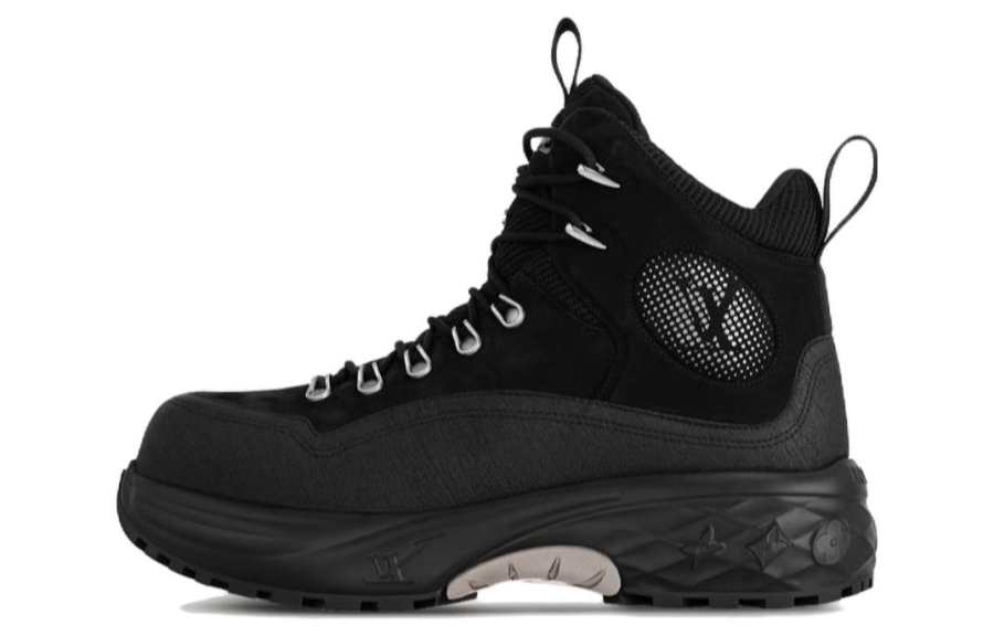 LOUIS VUITTON LOUIS VUITTON Discovery Mesh Ankle Boots Men's Black