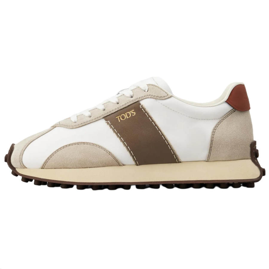 TOD'S T Vintage Suede Low top Casual Shoes Women's Ecru