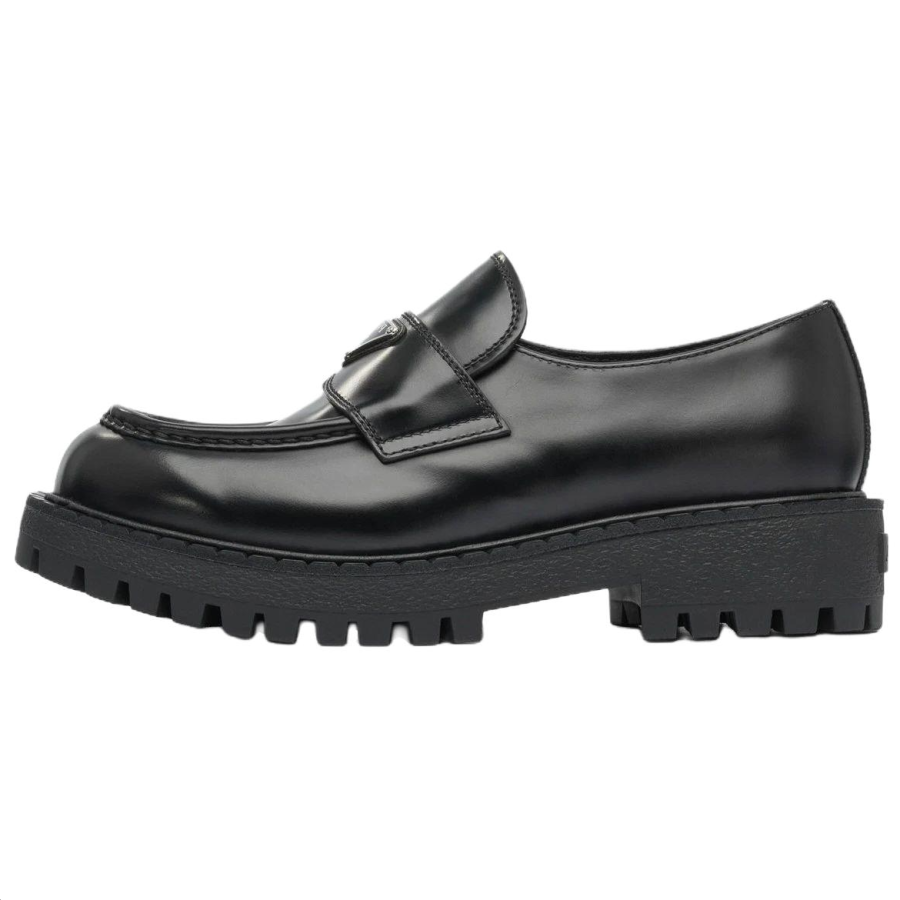 PRADA PRADA Monolith Cow Leather Loafers 6CM Men's Black