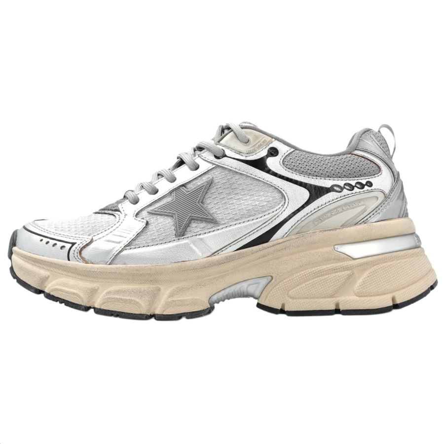 Golden Goose Lightstar Leather Low top Chunky Sneakers 5.5cm Women's Gray