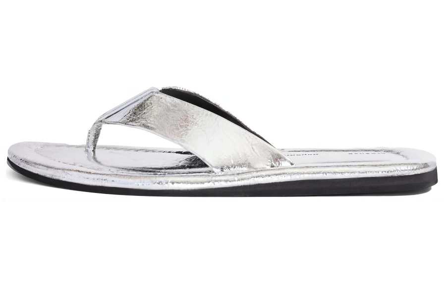 PROENZA SCHOULER Cooper Metallic-leather Flip Flops