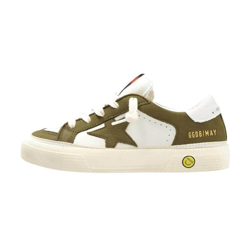 Golden Goose Kids May Leather Sneakers