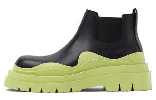 Bottega Veneta Tire Chelsea Short Chelsea Boots Women's Avocado Green