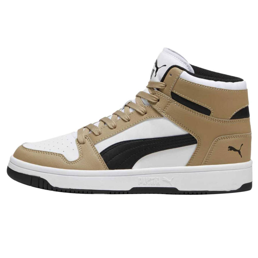 PUMA Rebound Layup Textile, Artificial Leather Breathable Mid top Skateboard Shoes Unisex