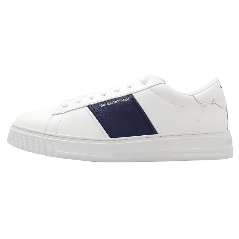 EMPORIO ARMANI Logo-print Leather Sneakers