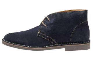 LOAKE Top Grain Cow Leather Ankle Boots Men's Blue