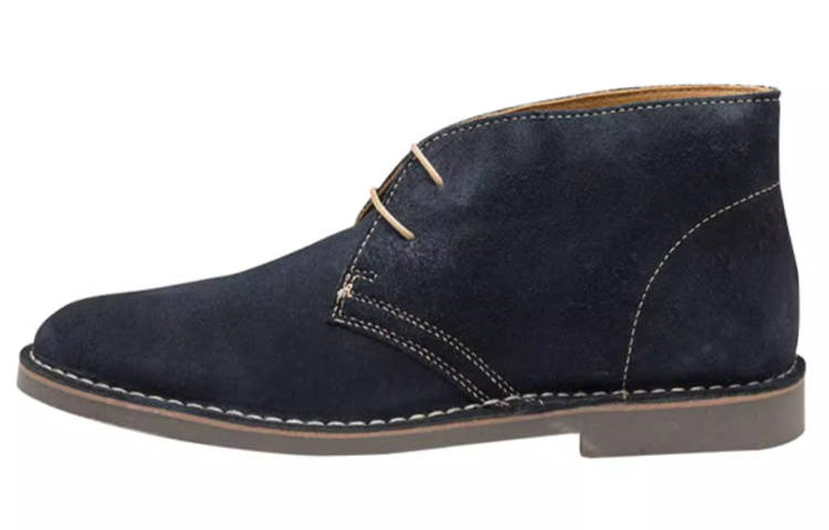 LOAKE LOAKE Top Grain Cow Leather Ankle Boots Men's Blue