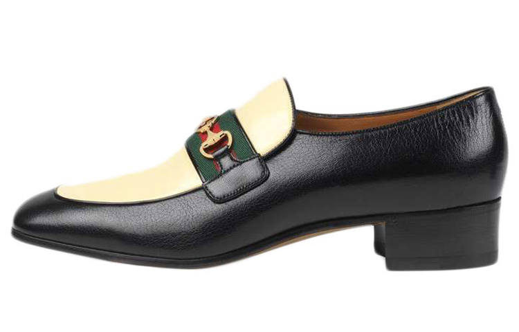 GUCCI GUCCI Interlocking G Leather Loafers