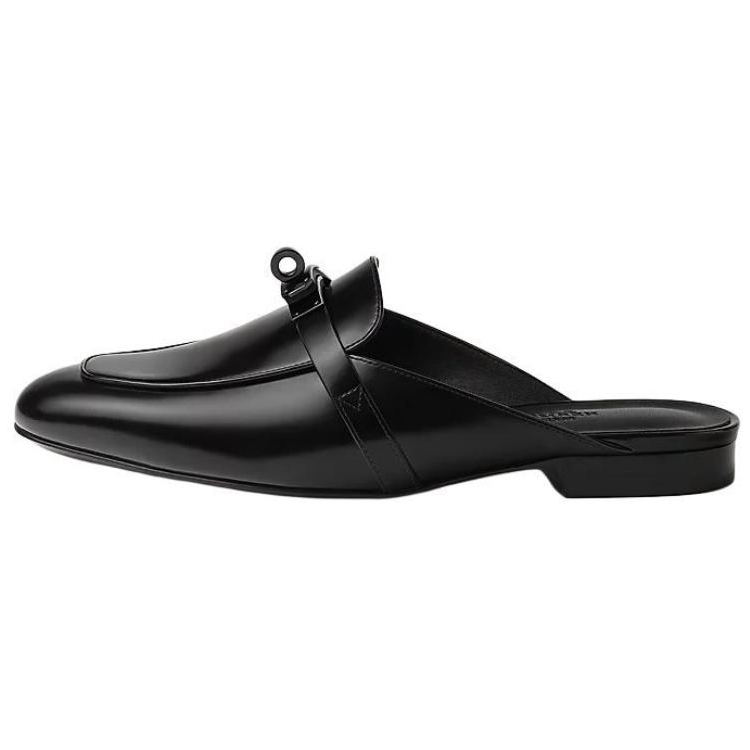 HERMES HERMES Oz Closed Toe Slippers Women's Black