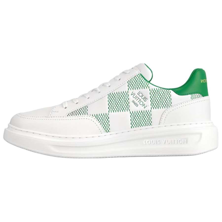 LOUIS VUITTON Beverly Hills Leather Low top Skateboard Shoes Men's White