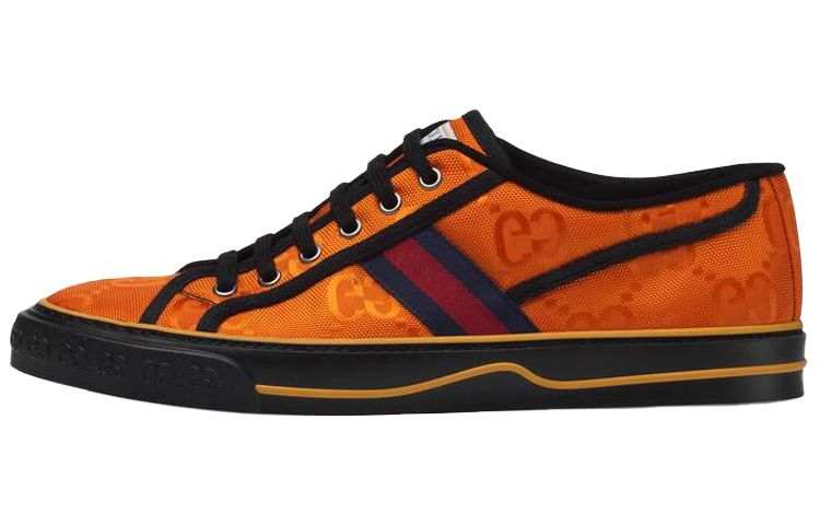 GUCCI Orange x GUCCI Tennis 1977 Stylish Skateboarding Shoes Men's Orange