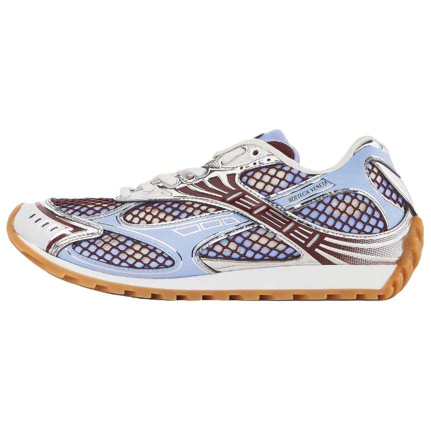 Bottega Veneta Orbit Low top Casual Shoes Women's Barolo Burgundy & Bluebell Multicolor